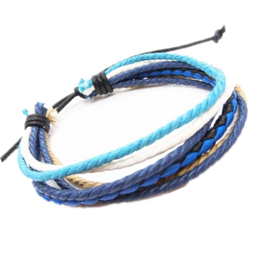 【並行輸入品】COOLLA メンズ レザーカフブレスレット   ファッション 調節可能 レザー リストバンド カフブレスレット Sl2787 C