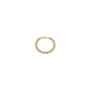 【並行輸入品】9mm 14K イエローゴールドメッキ フラットビザンチンチェーンブレスレット 9 inches ゴールド The Bling F_2