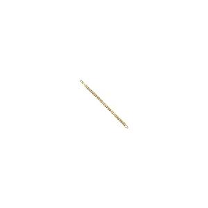 【並行輸入品】9mm 14K イエローゴールドメッキ フラットビザンチンチェーンブレスレット 9 inches ゴールド The Bling F_8