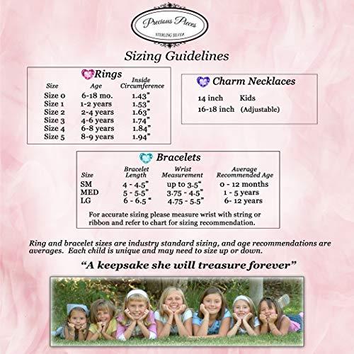 【並行輸入品】子供のスターリングシルバーてんとう虫ペンダントネックレスレッドCZs、14?cm Children's Sterling Silv_9