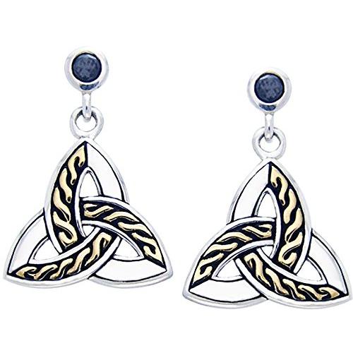 【並行輸入品】スターリングシルバーとゴールドメッキジュエリートレンドCeltic Trinity Knotダングルイヤリング。。。 Jewelr_3