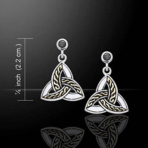 【並行輸入品】スターリングシルバーとゴールドメッキジュエリートレンドCeltic Trinity Knotダングルイヤリング。。。 Jewelr_7