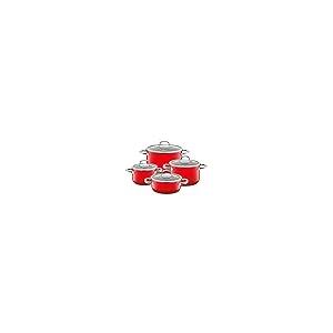 並行輸入品】Silit シリット 鍋セット Passion Red pot set, 4 pieces