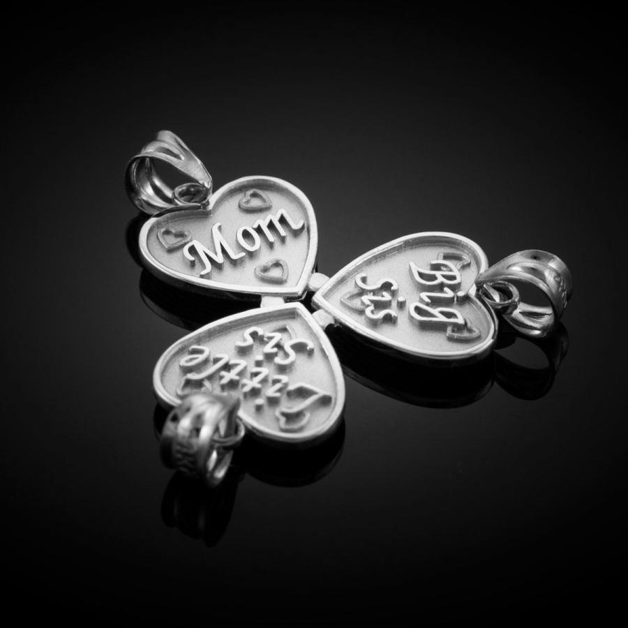 【並行輸入品】華奢な 925 スターリングシルバー製のネックレスセット Mom / Big Sis / Lil Sis の刻印入り 三つの個別の_3