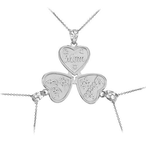 【並行輸入品】華奢な 925 スターリングシルバー製のネックレスセット Mom / Big Sis / Lil Sis の刻印入り 三つの個別の_7