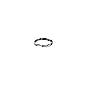 Equality Stainless Steel Black Rubber Bracelet with White Stitch 並行輸入品｜best-style｜09