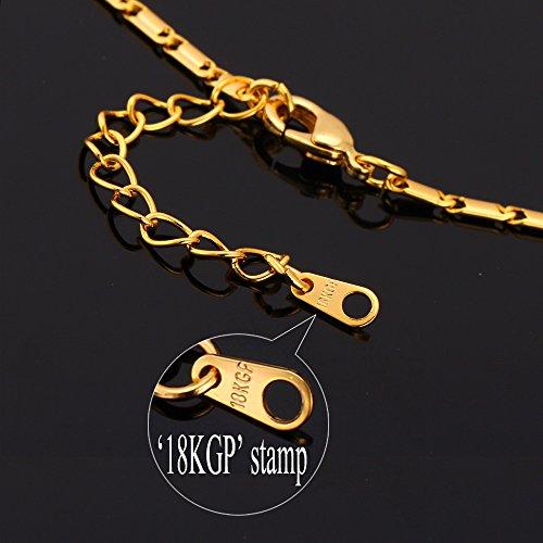 【並行輸入品】クリスタルハートネックレス18 KゴールドメッキAllahペンダントで22インチのチェーン U7 Rhinestone Heart_7