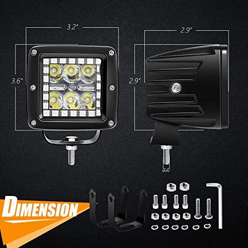 【並行輸入品】AutimHoo B led Works Light Offroad Lights Square pods + Waterprooの画像