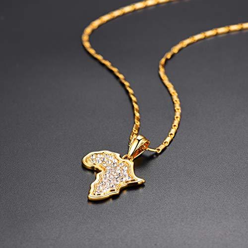 【並行輸入品】U7 Crystal Pendant Women Jewelry African Style Necklace 18K Stam_4