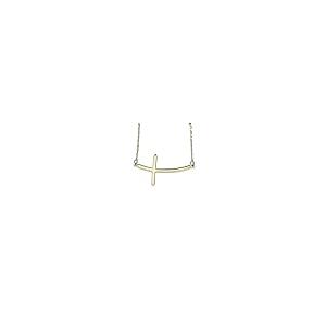 【並行輸入品】14 Karat Yellow Gold Sideways Cross Necklaceの画像