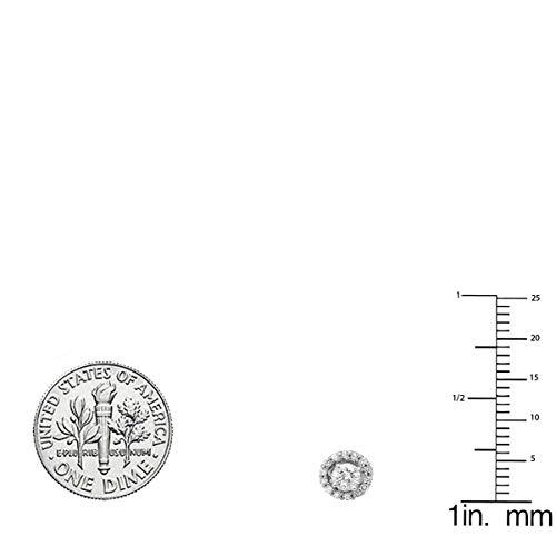 【並行輸入品】0.45カラット( CTW）14Kホワイトゴールドラウンドダイヤモンドスタッドピアス レディース 取り外し可能なジャケット1/2&の画像