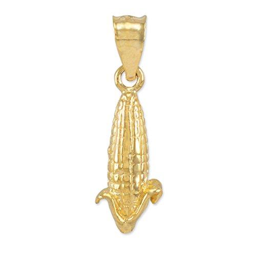 【並行輸入品】14?KイエローゴールドCorn on a Cobチャームペンダントネックレス 14k Yellow Gold Corn on aの画像
