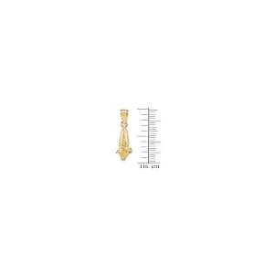 【並行輸入品】14?KイエローゴールドCorn on a Cobチャームペンダントネックレス 14k Yellow Gold Corn on aの画像