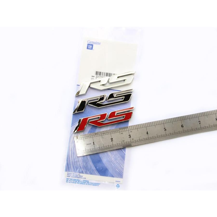 【並行輸入品】Yoaoo 〓 1 x OEMホワイトRS R Sエンブレムバッジステッカー3dロゴAllloy Camaro Chevroletの画像