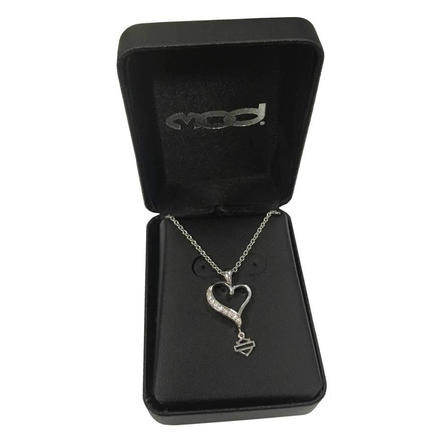 【並行輸入品】Harley Davidson Women's Necklace, Embellished Rebel Heart, Silverの画像