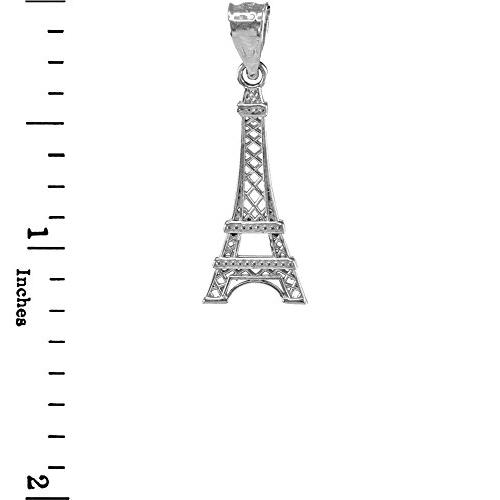 【並行輸入品】Fine 14?Kホワイトゴールドエッフェル塔チャームペンダント Trendy Necklaces Fine 14k White_4
