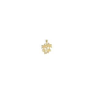 【並行輸入品】キューバ光沢仕上げ10?Kゴールドパームツリーチャームペンダント Trendy Necklaces Polished 10k Goの画像