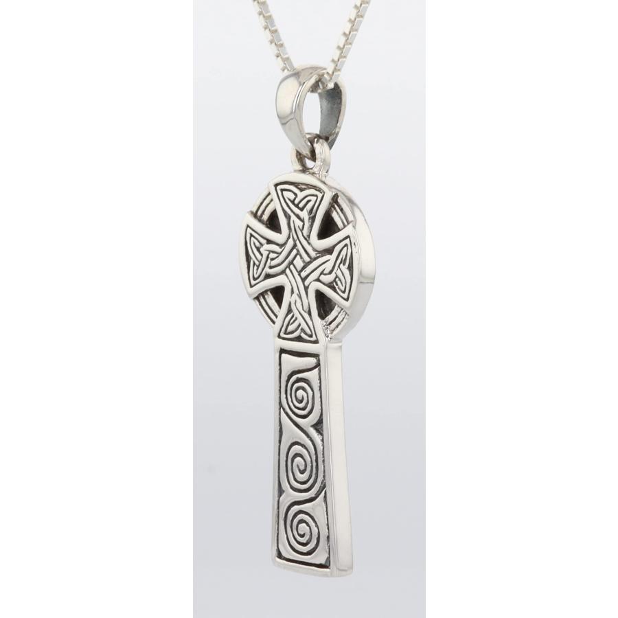 【並行輸入品】ジュエリートレンドスターリングシルバーケルトクロスペンダント上18インチボックスチェーンネックレス Jewelry Trends_6