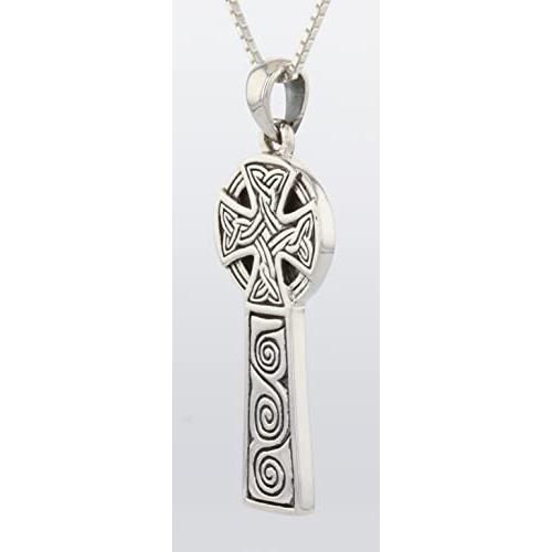 【並行輸入品】ジュエリートレンドスターリングシルバーケルトクロスペンダント上18インチボックスチェーンネックレス Jewelry Trends_7