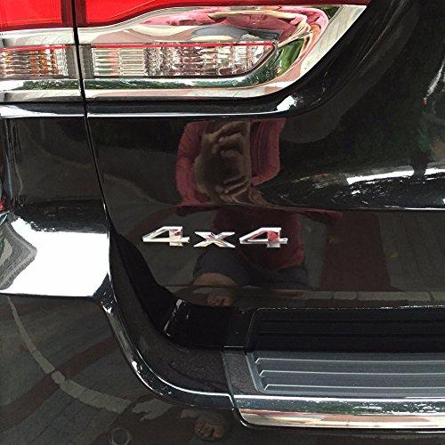 【並行輸入品】4x4 クロム光沢金属製エンブレム for 2011 2015 Jeep Grand Cherokee Zorratin Chroの画像