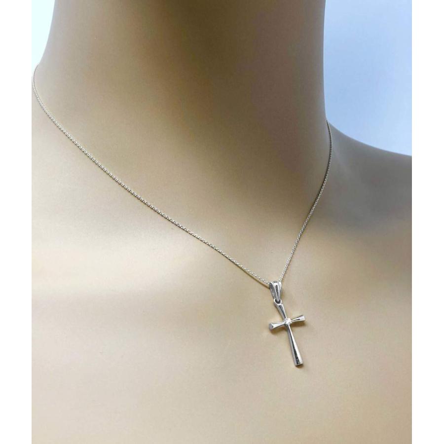 【並行輸入品】FDJ ソリティアダイヤモンドクロスペンダントネックレス 宗教ジュエリー 14kホワイトゴールド Religious Jewelr_9