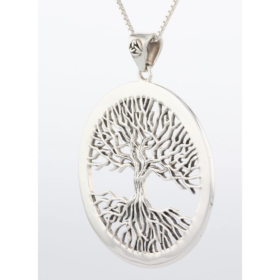【並行輸入品】ジュエリートレンドスターリングシルバーLarge Celtic Tree of Life Pendant on 18インチボックス_6