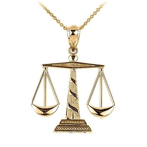 【並行輸入品】14?K黄色ゴールドスケールの正義ペンダントネックレス ゴールド 14k Yellow Gold Scales of Justicの画像