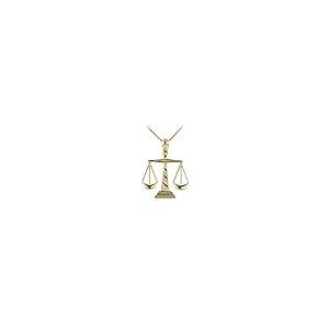 【並行輸入品】14?K黄色ゴールドスケールの正義ペンダントネックレス ゴールド 14k Yellow Gold Scales of Justicの画像