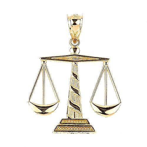 【並行輸入品】14?K黄色ゴールドスケールの正義ペンダントネックレス ゴールド 14k Yellow Gold Scales of Justicの画像