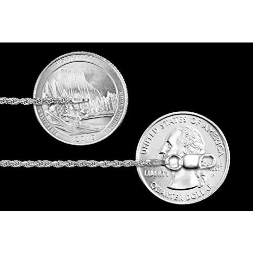 【並行輸入品】スターリングシルバー ダイヤモンドカット ロープチェーン1.1mm 1.4mm 1.5mm 1.7mm 2.2mm ソリッド925_4