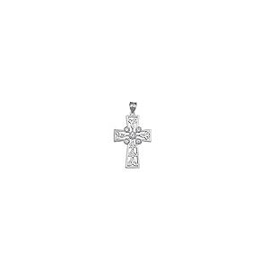 【並行輸入品】925スターリングシルバーケルトクロスTrinity Knotダイヤモンドペンダントネックレス シルバー 925 Sterlingの画像
