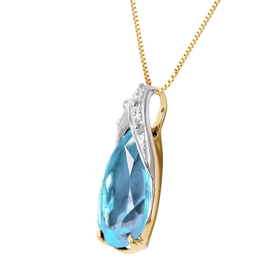 【並行輸入品】6カラット14 K Solidゴールドネックレスブルートパーズペンダント Galaxy Gold GG 6 Carat 14k 2の画像