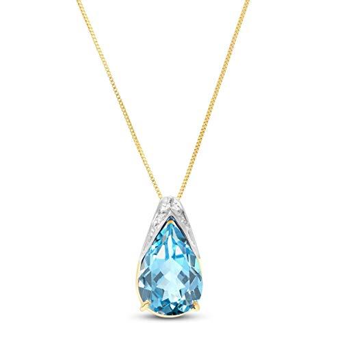 【並行輸入品】6カラット14 K Solidゴールドネックレスブルートパーズペンダント Galaxy Gold GG 6 Carat 14k 2の画像