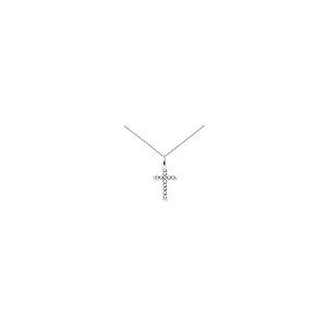 【並行輸入品】美しい14?Kホワイトゴールドダイヤモンドクロス上品チャームペンダントネックレス 14K White Gold 1/20 Cttwの画像