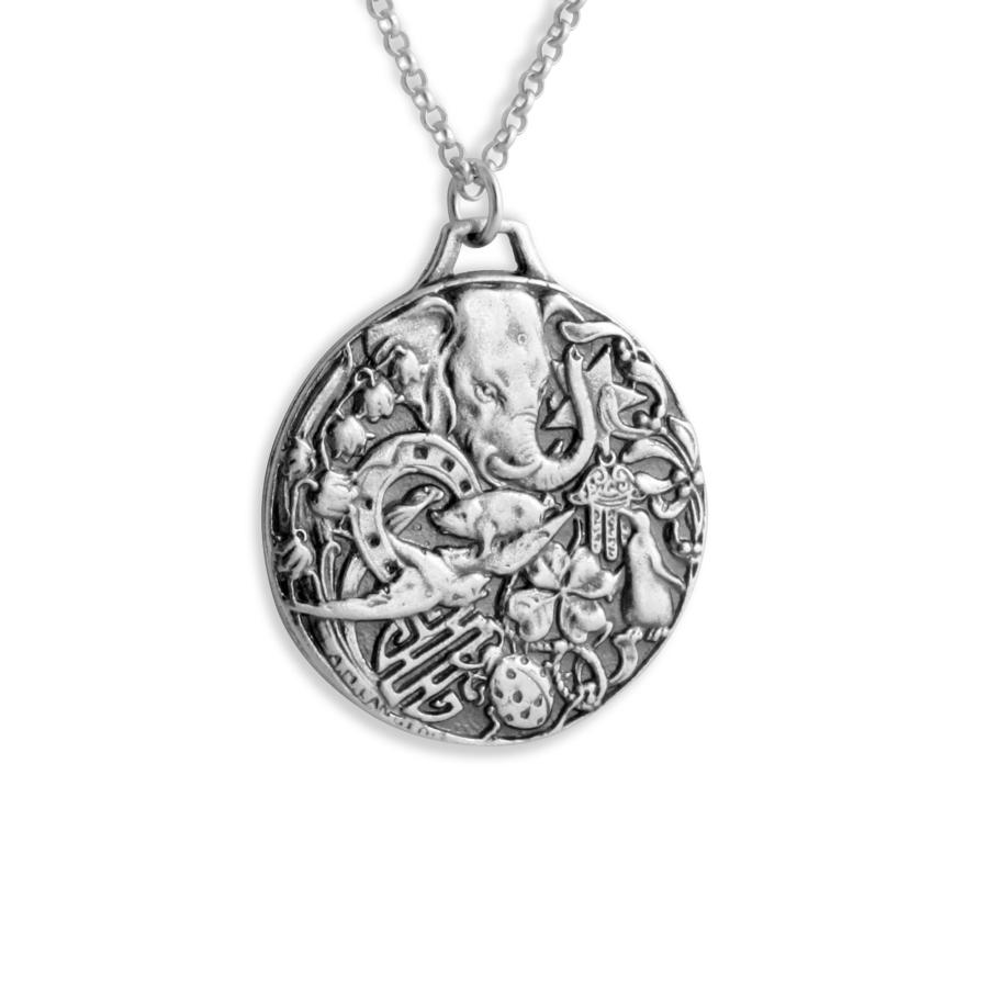 【並行輸入品】azaggiスターリングシルバー手作り父の日ギフトGood Luck保護コインペンダントネックレス シルバー AZAGGI Ste :  Best Style - 通販 - Yahoo!ショッピング