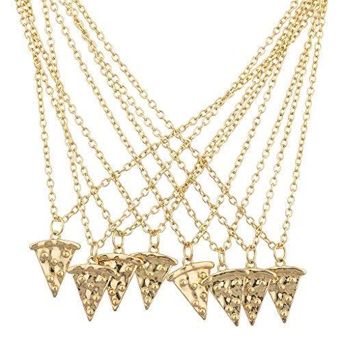 【並行輸入品】Lux Accessories BFF Best Friends Forever ピザ パイ スライス ネックレスセット (8個)_2