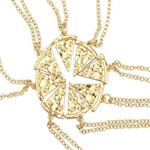 【並行輸入品】Lux Accessories BFF Best Friends Forever ピザ パイ スライス ネックレスセット (8個)_6