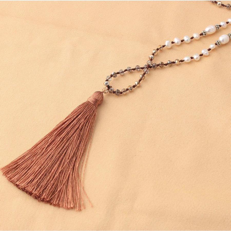 【並行輸入品】(Deep Brown) KELITCH Bohemian Natural Freshwater Pearl Crystal_3