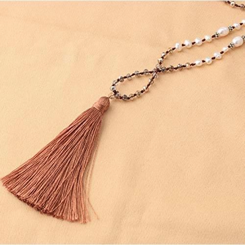 【並行輸入品】(Deep Brown) KELITCH Bohemian Natural Freshwater Pearl Crystal_4