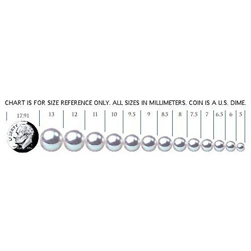 【並行輸入品】The Pearl Source ペンダントネックレス 14Kゴールド ラウンド ホワイト 淡水養殖真珠 希望 セット レディースの画像