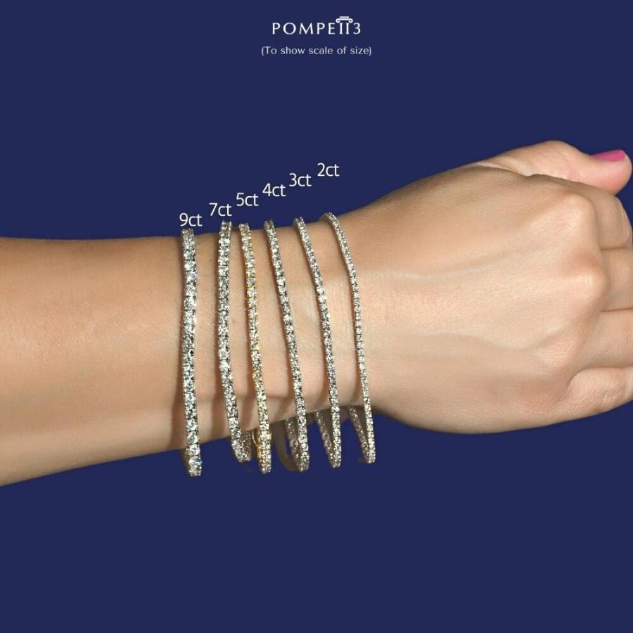 並行輸入品】4ct ブラックダイヤモンド テニスブレスレット 14K 