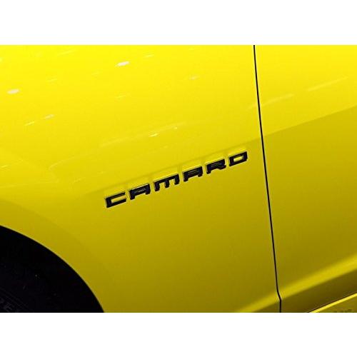 【並行輸入品】Yoaoo 2X OEM カマロ レターエンブレム 3Dバッジ Rs Ss Zl1 Z28 シボレー マットブラック Yoaoo_3