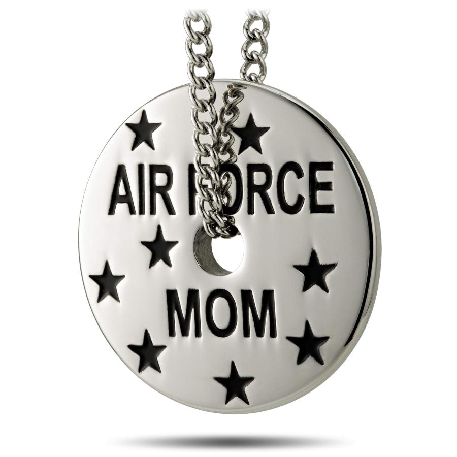 【並行輸入品】Women's Stainless Steel Air Force Mom Necklace 1 Corinthians 1_3