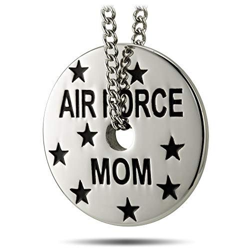 【並行輸入品】Women's Stainless Steel Air Force Mom Necklace 1 Corinthians 1_4