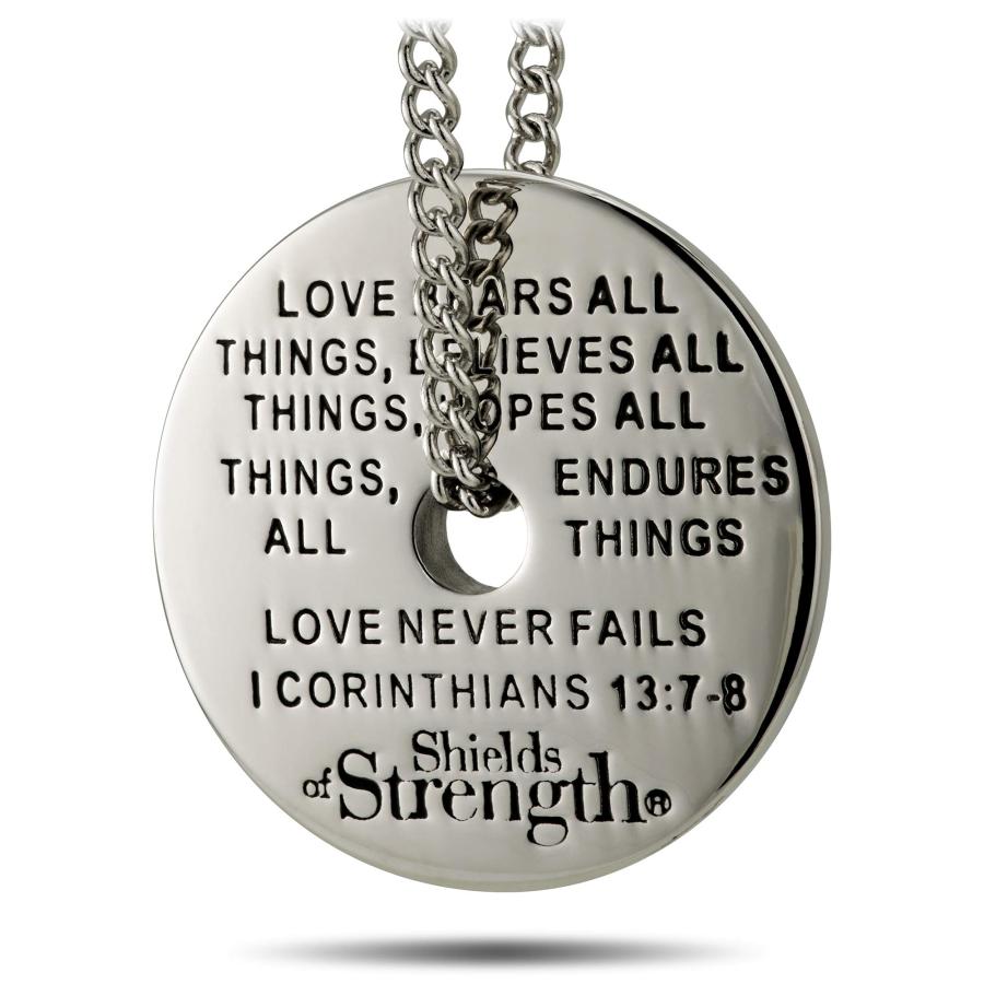 【並行輸入品】Women's Stainless Steel Air Force Mom Necklace 1 Corinthians 1_6