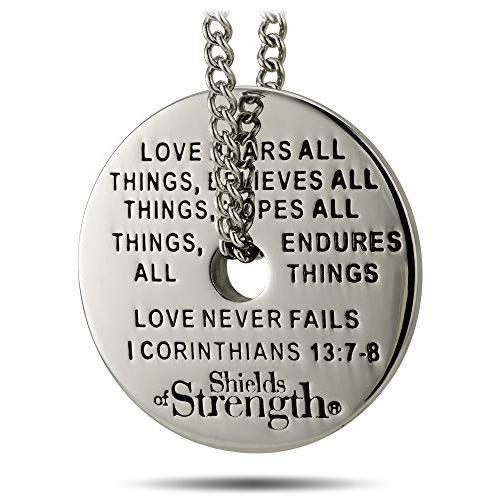 【並行輸入品】Women's Stainless Steel Air Force Mom Necklace 1 Corinthians 1_7