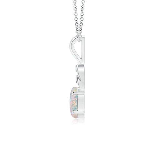 【並行輸入品】オーバルオパールソリティアペンダント|シルバー|彼女の為にジュエリーギフト Angara Natural Opal Solitai_2