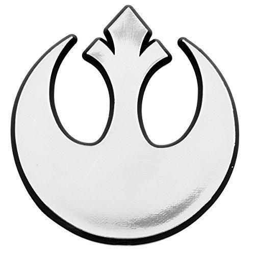 【並行輸入品】SW Rebel Allianceロゴプラスチックオートエンブレム   [シルバー][3インチ x 3インチ] SW Rebelの画像