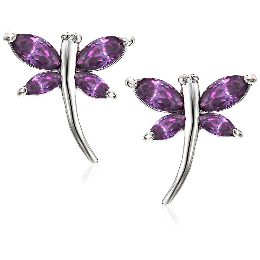 【並行輸入品】18 ctゴールドメッキバイオレットジルコニアオーストリアクリスタルセットネックレスイヤリングFairy Tinkerbell C