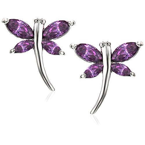【並行輸入品】18 ctゴールドメッキバイオレットジルコニアオーストリアクリスタルセットネックレスイヤリングFairy Tinkerbell C